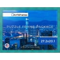 thumbnail image 3 of ArtToFrames 27.2x20.1 Inch - 69x51 CM Blue Puzzle Frame for 631 piece Puzzles.1.50 Inch Custom Wood Puzzle Frames, Turquoise - Comes with Economy Acrylic, 3 of 6