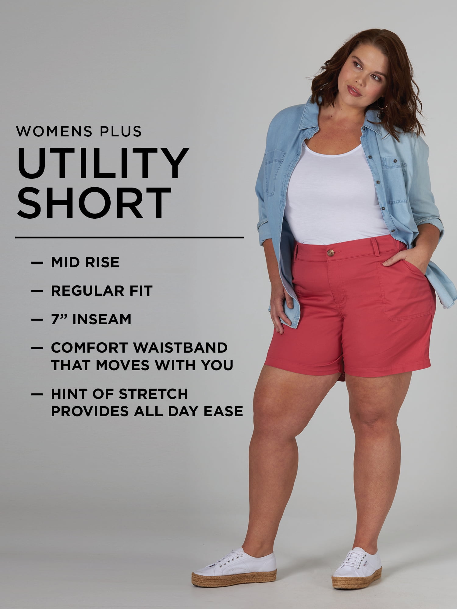 Lee Women's Plus Size Utility Short
