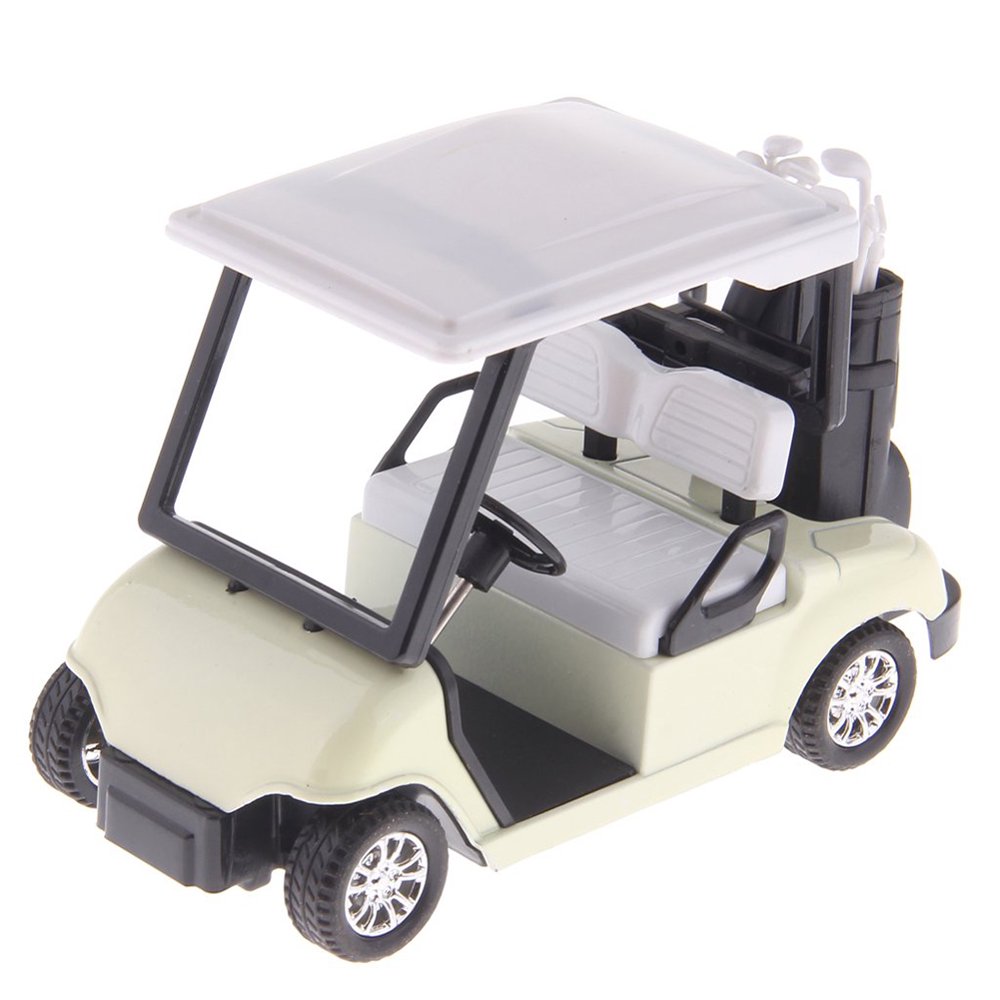 SANWOOD Pull Back Car Toy 1/20 Scale Alloy Golf Cart Diecast Pull Back