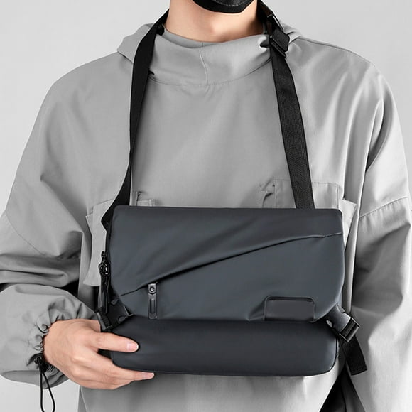 Bolso de hombro de gran capacidad | Bolso bandolera impermeable para trabajo, viajes y uso diario | Bolso multifuncional, ligero y resistente | Múltiples compartimentos | 11.4x8.7x3.2 in | 1 unidad
