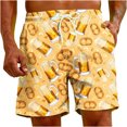 thumbnail image 2 of Ndbuld Men's Board Short Beach Sho Men's Gradient Printing Hawaiian Special Oktoberfest Print Beach Casual Trouser Shorts Pants Deal for Days Holiday Decor,Yellow,S, 2 of 9