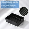 thumbnail image 3 of FacoFaco Black Ceramic Soap Dish with Higher Draining Ridges, 3 of 8