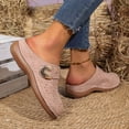 thumbnail image 4 of Bkhluea Women Floral Cutout Metal Accent Mules Slip On Comfortable Footwear For Office Work Daily Casual Outdoor Activities, 4 of 7