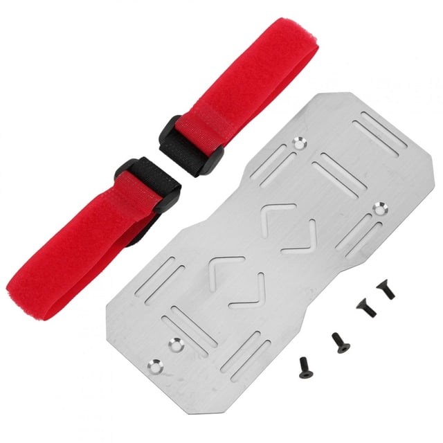 Ouitble Placa de Montaje de batería, Bandeja de Placa de Montaje de batería de Acero Inoxidable para Coche RC