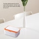 thumbnail image 5 of Caja de almacenamiento de tejidos Reutilizable con tapa de gran capacidad Toalla a prueba de polvo Organizador del dispensador Hogar para coches de sala de estar Naranja Inevent HA012032-03B, 5 of 7