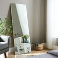 thumbnail image 2 of NeuType Rectangle Wall Mounted Mirror55 x 16" Aluminum Alloy Gold, 2 of 7