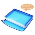 thumbnail image 6 of Pedty ,Plastic File Folders Envelope Expanding File Wallet Organizer Documents Folder with Snap Closure and Pocket A5 Size Transparent File Pouch for School (Assorted Color Vertical), 6 of 7