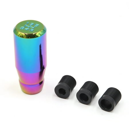 Universal 5 Speed Multicolor Metal Cylinder Gear Stick Lever Shift Knob for