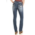 thumbnail image 4 of WallFlower Women's Legendary Bootcut Mid-Rise Insta Stretch Juniors Jeans (Standard and Plus), 4 of 6