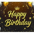 thumbnail image 4 of Gorgeous Happy Birthday Banner with Crown Balloons Stars Background for Birthday Party Decorations Photography Props Backdrop Party Supplies, 4 of 7