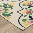 thumbnail image 2 of Woven Trends Compello - HAV04 - Preppy Cottage Casual Style, Floral Medallion Pattern, Living Room, Dining, Office, Pet Friendly & Fade Resistant, High Pile Polypropylene Area Rug in Ivory - 5' x 7', 2 of 2