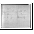 thumbnail image 2 of Historic Framed Print, [Case Study House No. 9 for John Entenza (Pacific Palisades, Los Angeles, California). Plans], 17-7/8" x 21-7/8", 2 of 9
