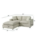 thumbnail image 6 of Comfort Pointe Casella Modular Beige Polyester Fabric 3-piece Chofa, 6 of 15