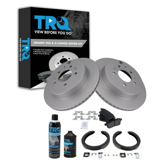 TRQ Rear Brake Pad & Rotor Kit BKA34865 Fits Select 2011-2012 Mazda CX-7