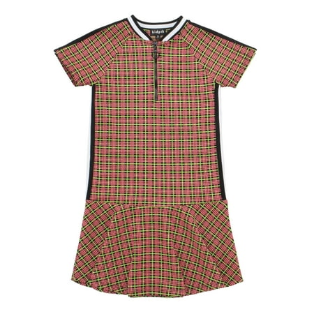 

KIDPIK Girls Short Sleeve Plaid Drop Waist Dress Size: 2T - XXL (16)