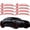 Red, variant on 4 Counts/Set Car Wheel Hub Decals, Car Wheel Hub Decals for 4 Tires, Motorcycle Rim Sport Stickers, 3D Thick Waterproof Universal Accessories, Sport Lettering Set for SUV Sedan Truck Rim Decor