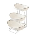 thumbnail image 1 of veasfak Ceramic Fruit Bowl for Kitchen Counter Decorative for Fruits Cupcake Candies 3 Layers, 1 of 9