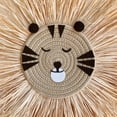 thumbnail image 2 of MesaSe MesaSe PENGXAING Hand-woven Straw Cartoon Animal Wall Hanging Craft, 2 of 6
