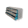 LAKECITY ARTS Bone Inlay Optical Design 9 Drawers Chest Black, Bone ...