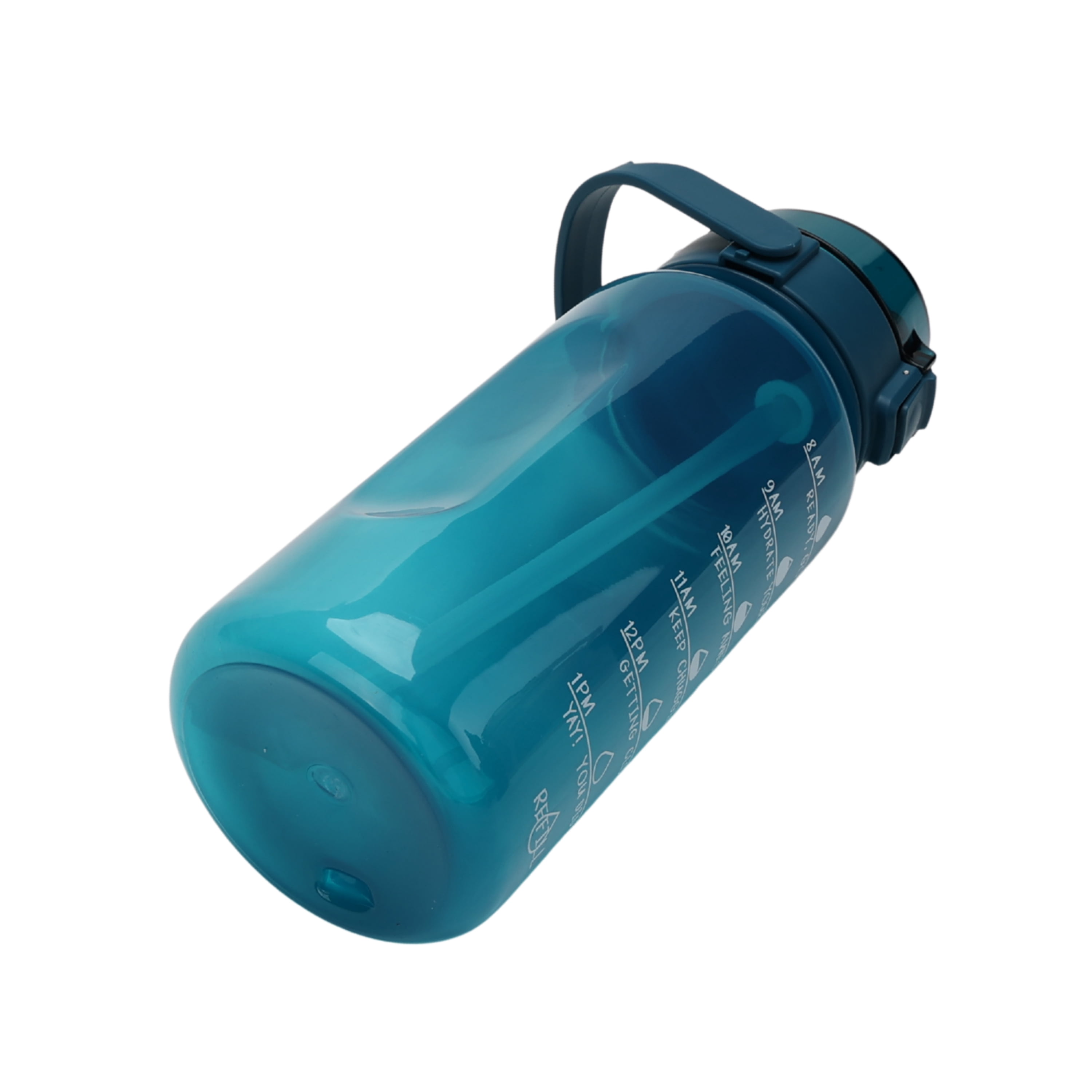 Mainstays 48 oz Blue Plastic Water Bottle with Handle and Built-In Phone Holder