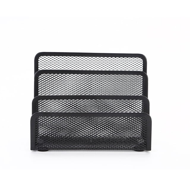 Carpeta de escritorio para oficina, papelería, rejilla para cartas, alambre de púas, soporte para libros de múltiples capas, estante para sobres, rejilla para notas