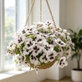thumbnail image 5 of SLYNSHome Outdoor Flowers Artificial Faux Floral Picks with Green Leaves, Fake Blooms For Hanging Flowers Arrangement, Wedding, Home Table & Patio DIY Decor,White, 5 of 6