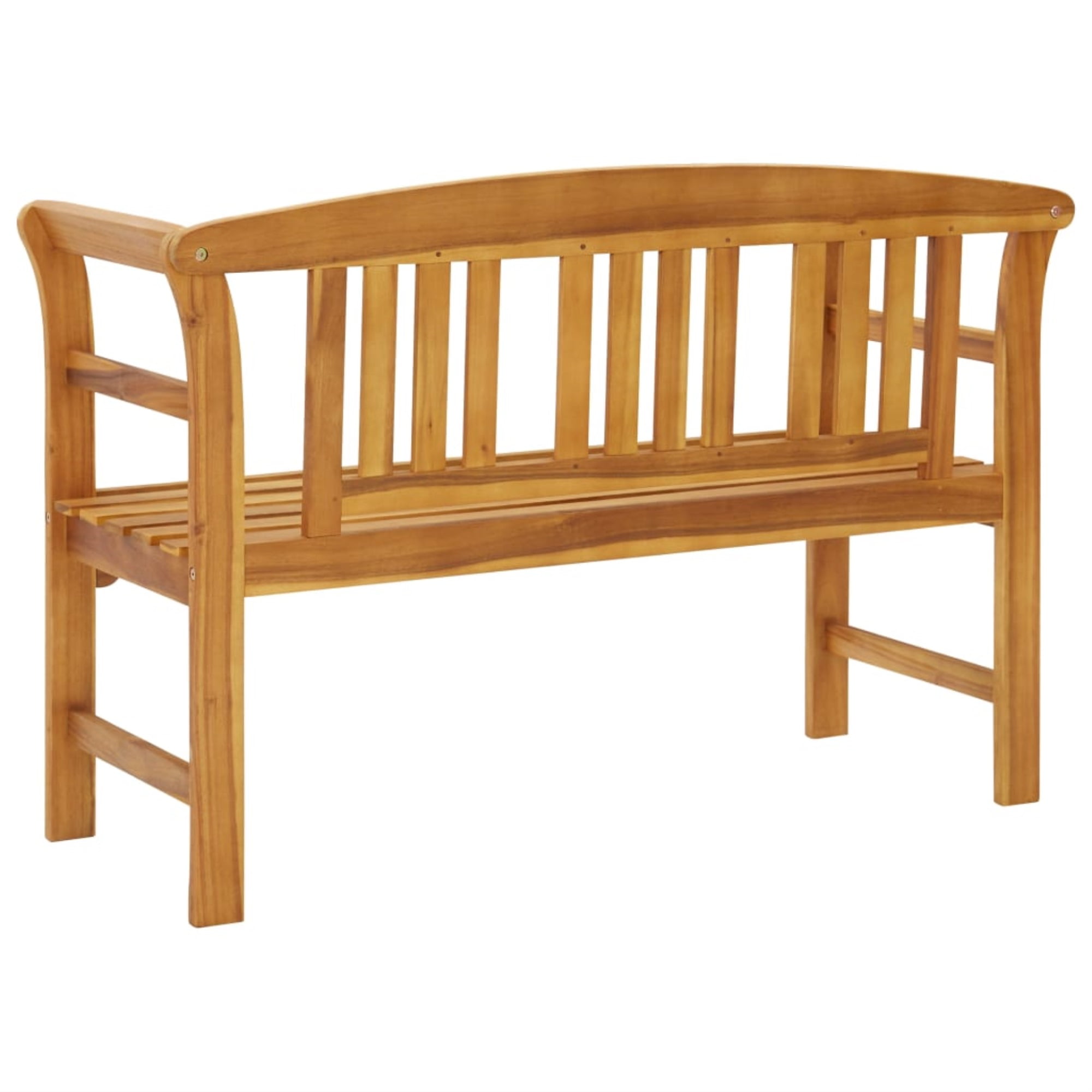 vidaXL Solid Acacia Wood Garden Bench with Backrest Armrest 53.1" Armchair 
