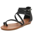 thumbnail image 4 of zapatos informales de baile plano para mujer, zapatillas nuevas a la moda, zapatos huecos para mujer, sandalias de estilo de fondo plano con punta, 4 of 5