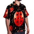 thumbnail image 2 of Seven Starred Ladybird Men's Casual Poplin Button Down Short Sleeve Shirts for Summer Beach - Unisex, 2 of 6
