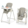 thumbnail image 1 of Costway Trona Plegable para Bebés Silla de Comer Ajustable con 4 Ruedas Bloqueables 6 Alturas Bandeja Extraíble Cojín 70 x 56 x 88-106 cm, 1 of 10