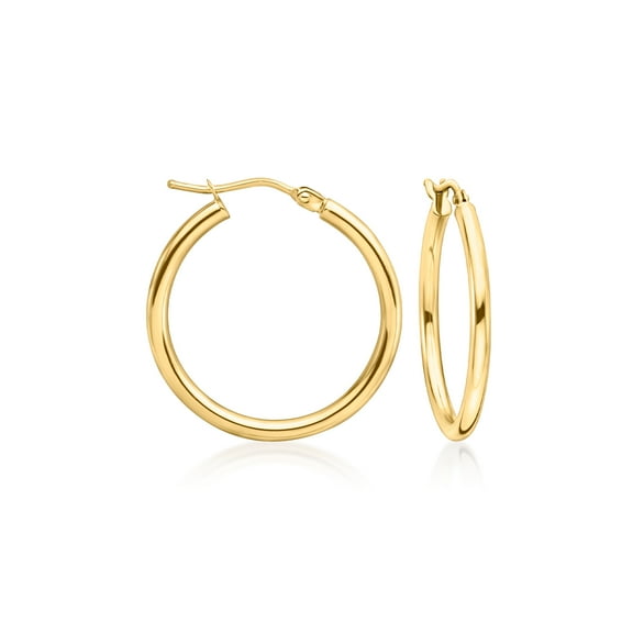 Ross-Simons Italian 2mm 14kt Yellow Gold Hoop Earrings, Women's, Adult