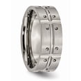 thumbnail image 4 of Titanium Brushed And Polished 8mm Grooved Band (Size 12.5) Made In China tb320-12.5, 4 of 4