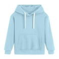 thumbnail image 3 of Kedxroy Girls Boys Hoodie Sweatshirt Solid Full Zip Jacket Casual Classic Tops Red,4-5 Years, 3 of 8