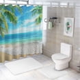 thumbnail image 7 of Orinice Palm Tree Bathroom Decor Set Colorful Luxurious Graphic Print Polyester Fabric Shower Curtain Set with Hooks Chic Modern Design 60x72, 7 of 7