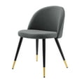 thumbnail image 3 of Side Dining Chair, Set of 2, Fabric, Grey Gray, Modern Contemporary Urban Design, Kitchen Room Cafe Bistro Restaurant Hospitality, 3 of 9