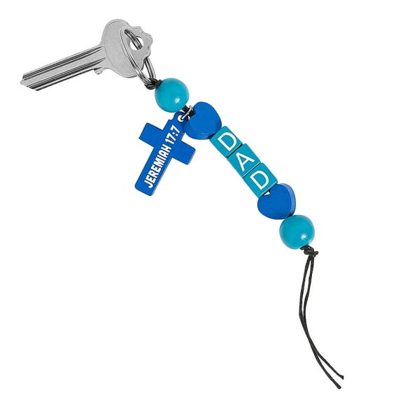 Fun Express Religious Father’s Day Keychain Craft Kit - Makes 12