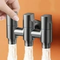 thumbnail image 6 of 1 in 3 Out Water Diversion Valve Toilet Partner Three-Way Faucet Angle Valve Machine Faucet Multi-function Shunt Valve （Silver）, 6 of 10