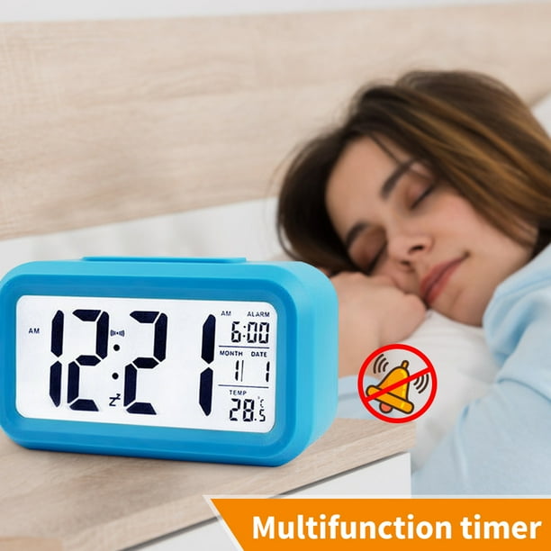 Reloj de despertador retroceso Desktop Relojes de alarma Tiempo de datos Temperatura de temperatura Pantalla Función de inyección de batería