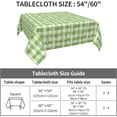 thumbnail image 2 of Square Tablecloth 52 x 52 Inch, Watercolor Green Checkered Square Table Cloth Spillproof Soil Resistant Table Covers Cloth Table Cover for Restaurant, Picnic, Indoor and Outdoor Dining, 2 of 8