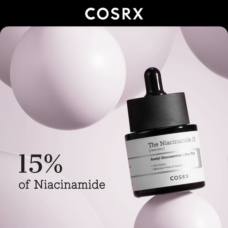 COSRX Niacinamide 15 Serum, 0.68 fl.oz, Acne Care, Pores, Oily