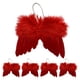 thumbnail image 1 of 5 decoraciones colgantes de Navidad, decoraciones para es de Navidad, plumas de ángel, alas de ángel para decoración de fiestas y festivales , Rojo, 1 of 7