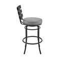 thumbnail image 4 of Miekor Furniture Natya Swivel Counter or Bar Stool in Black Finish with Gray Faux Leather 99328, 4 of 12