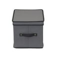 thumbnail image 5 of Household Essentials Champagne Flute Storage Box, 12 Sturdy Compartments, Windowed Front Panel, 2 Riveted Handles, Foldable and Stackable Storage Box, Gray, 5 of 7