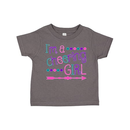 

Inktastic I m a Cheering Girl- Cheerleader with Arrow Gift Toddler Boy or Toddler Girl T-Shirt