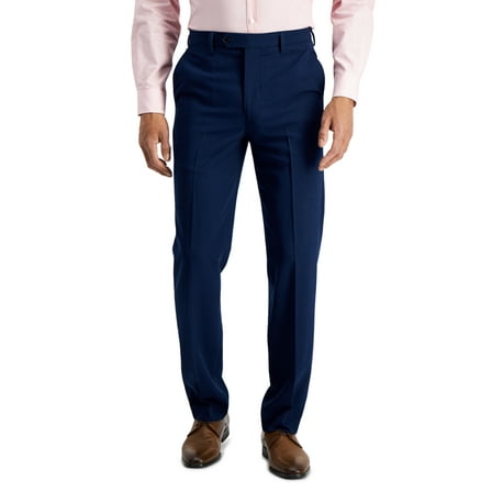 Nautica Mens Modern fit Dress Pants 38 / 29 Navy Blue Solid Stretch