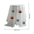 thumbnail image 3 of Halloween Round Tablecloth, Pumpkin Spider Web Ghost Table Cloth for Parties, Weddings, Outdoors, Halloween, White Decorative Tablecloth, 3 of 4