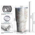 thumbnail image 6 of 30oz Pioneer Flower Tumblers Stainless Steel Tumbler with Lid and Straw,Vacuum Insulated Double Wall Travel Tumbler Cups Mug with Cleaning Brush for Coffee,Tea, 6 of 7