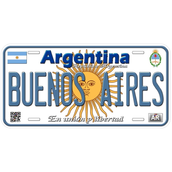 Argentina Buenos Aires Custom Novelty Car License Plate