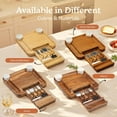 thumbnail image 6 of Charcuterie Boards Set - Large Bamboo Cheese Board Set - House Warming Gifts New Home, Wedding Gift for Couple, Bridal Shower Gift, Birthday Gifts for Women, 6 of 7