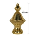thumbnail image 3 of Beaded Knob Spire Lamp Finial Polished Brass 1.5"h, 3 of 5